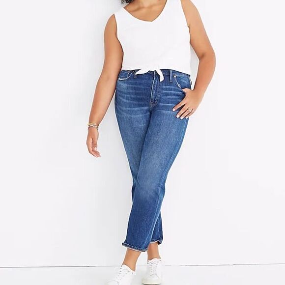 Madewell The High Rise Slim Boyjean Denim Jeans Women's size 32 - Picture 3 of 8